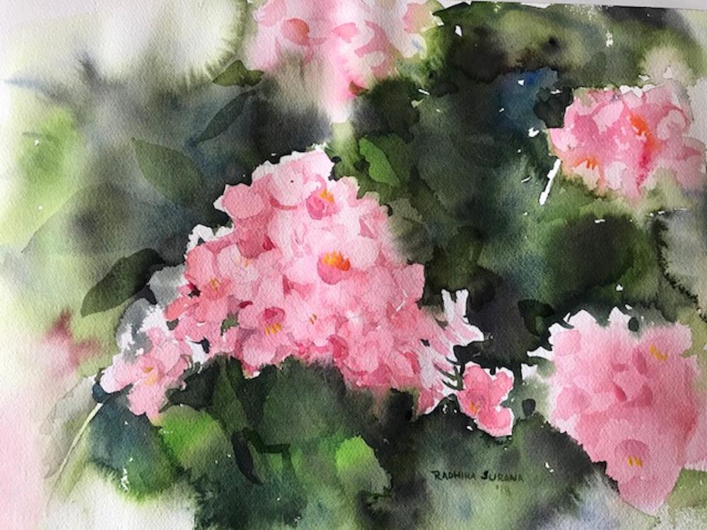  Title : Spring is in the air IV   |    Medium : Transparent water colour  |   Size 16'' 12''