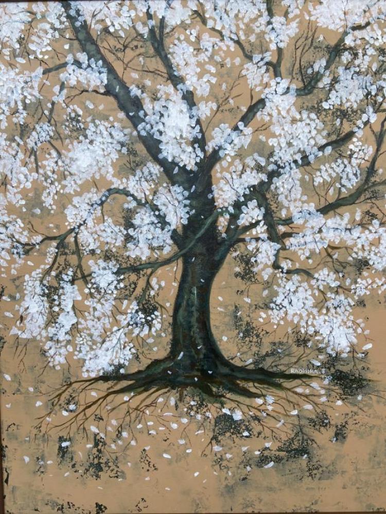  Title : trees 3   |    Medium : acrylic on canvas  |   Size 24'' x 30''